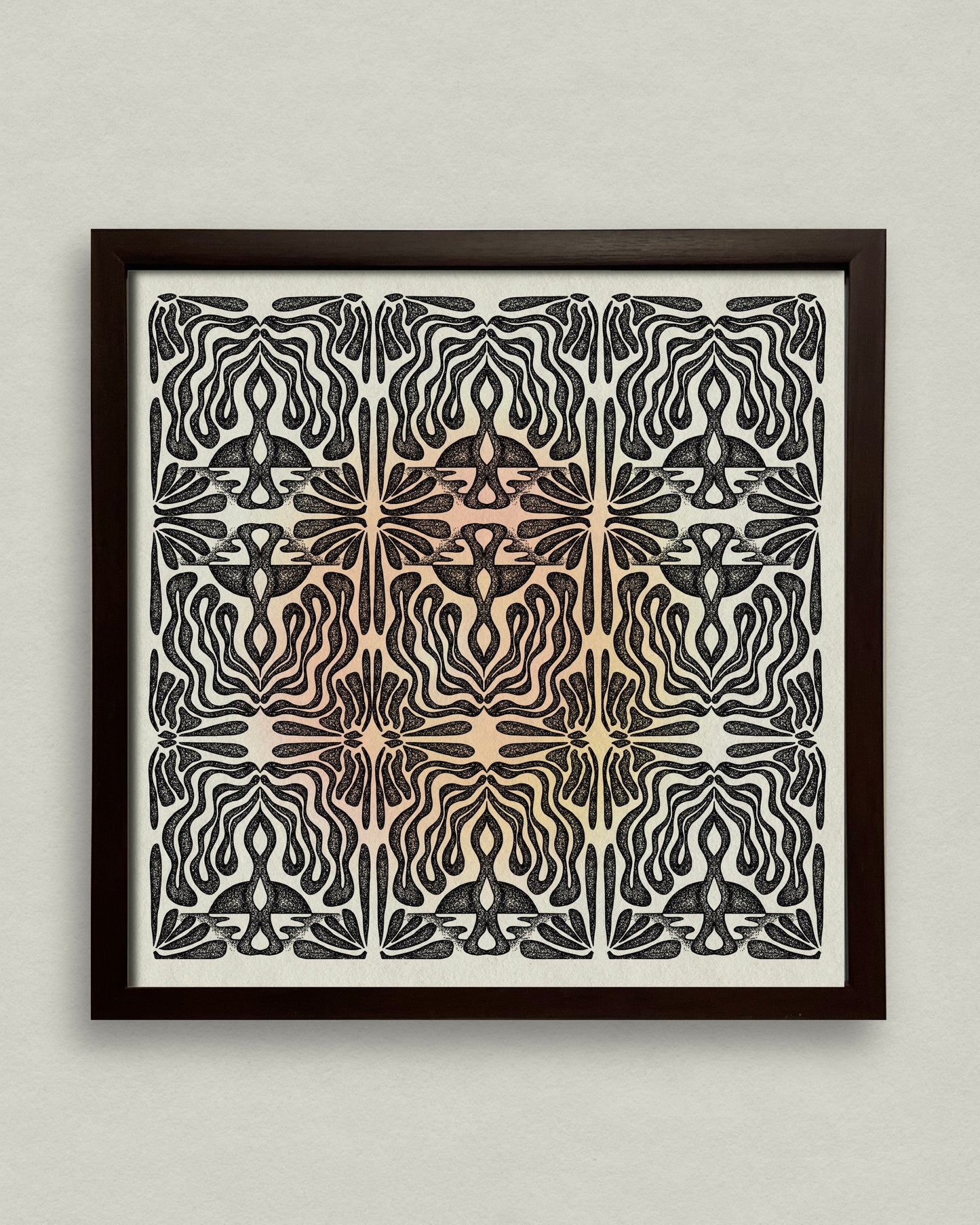 Sun Tiles 12x12 Framed Print