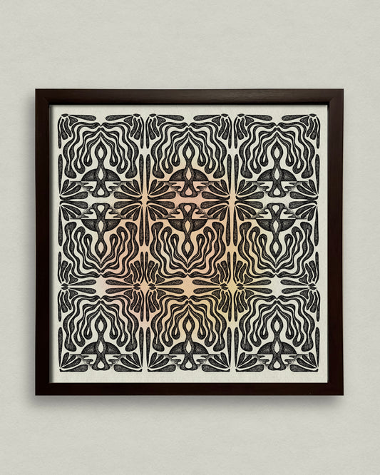 Sun Tiles 12x12 Framed Print