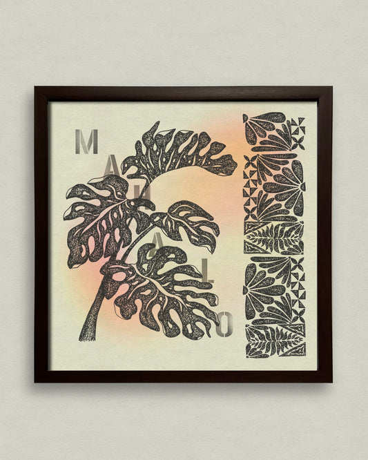 Monstera Mahalo 12x12 Framed Print