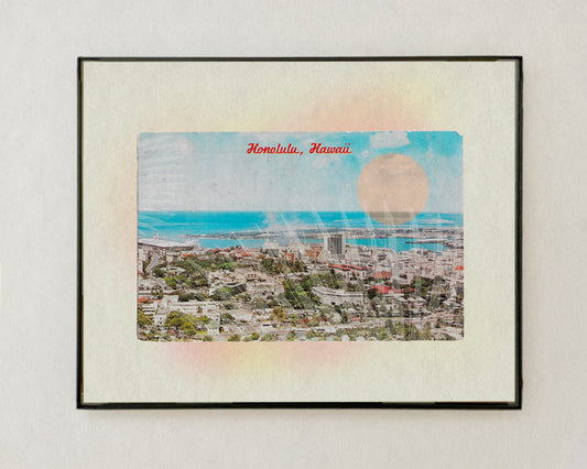 Honolulu - Recovered Vintage Postcard