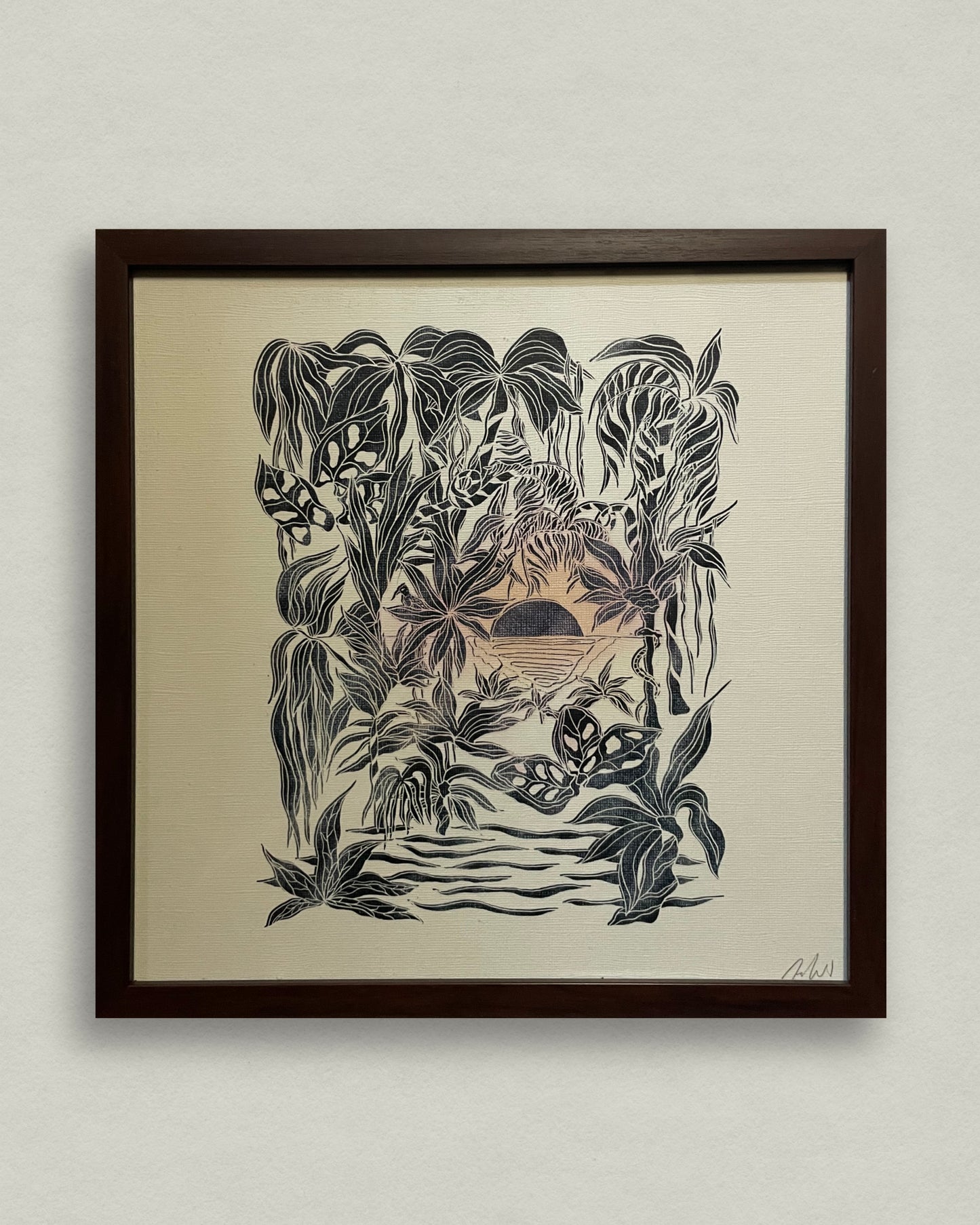 Jungle Blues 12x12 Framed Print